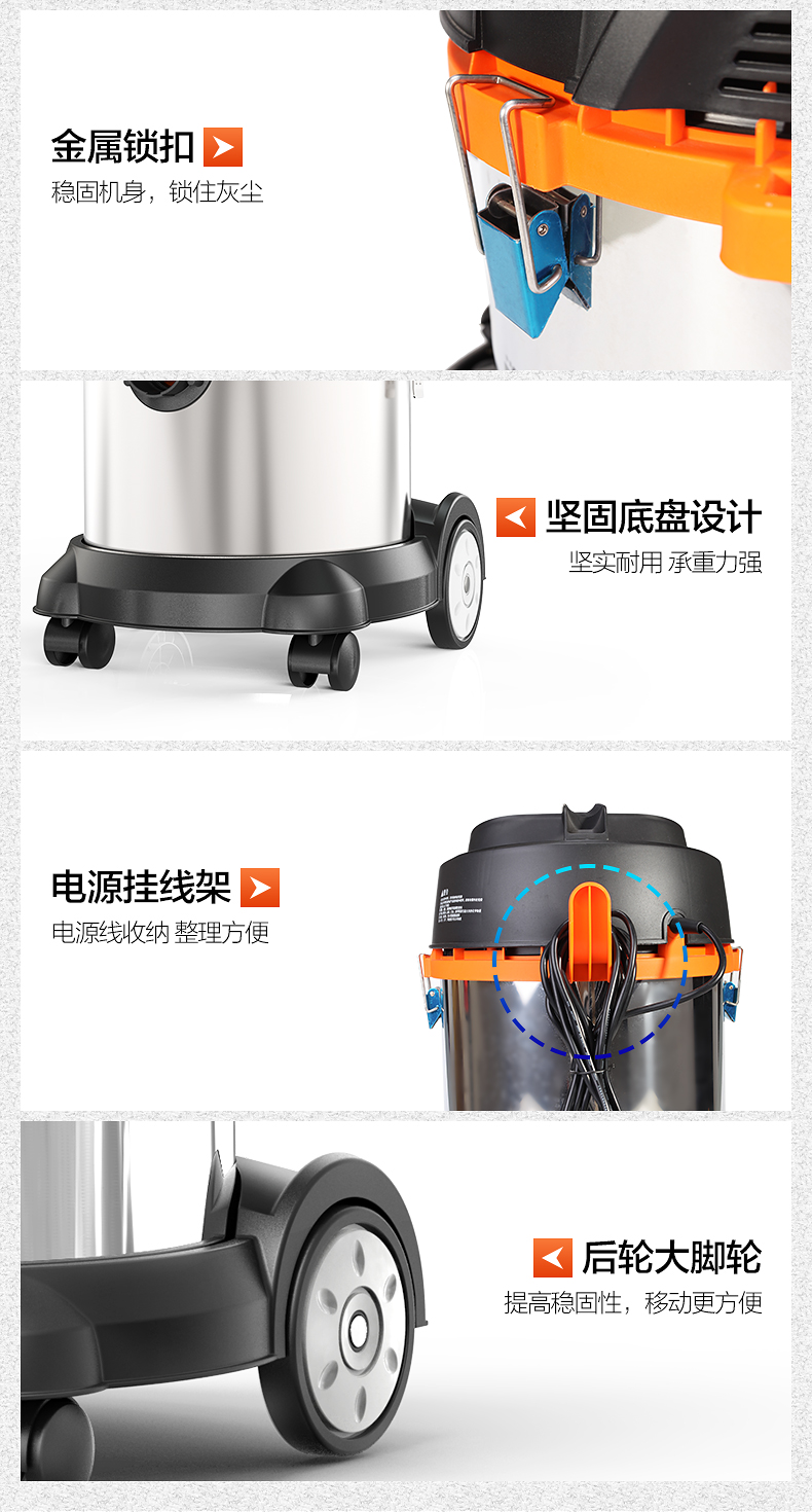 Máy hút bụi Yili hộ gia đình mạnh công suất cao xưởng xưởng công nghiệp thương mại công suất lớn máy hút nước cầm tay thùng - Máy hút bụi máy hút bụi baseus