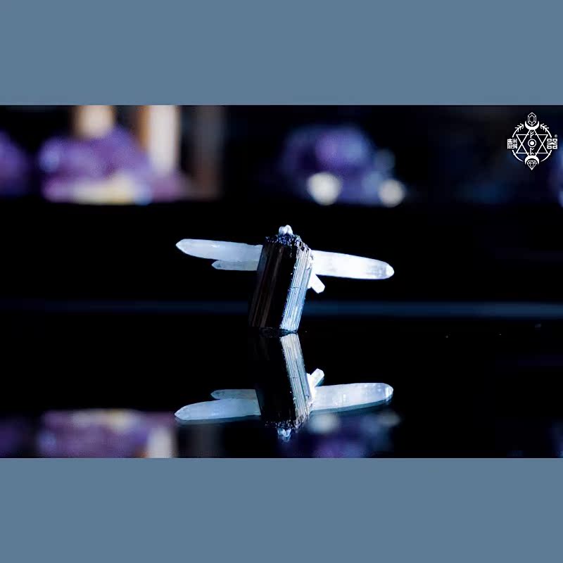 Angel Crystal Black Electric Stone Little Ornament Specifications of Meditation Stone