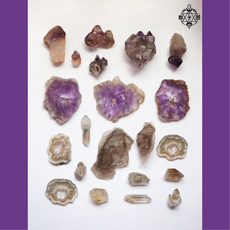 (Lin Instrumental Building) Purple Crystal Backbone Mineral Novelty Small Crowdhome Swing Accessories Personality Pendulum Gift New Products