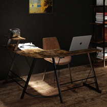 Computer desk desktop home table light luxury corner desk bookshelf integrated table student learning table writing desk e-sports table