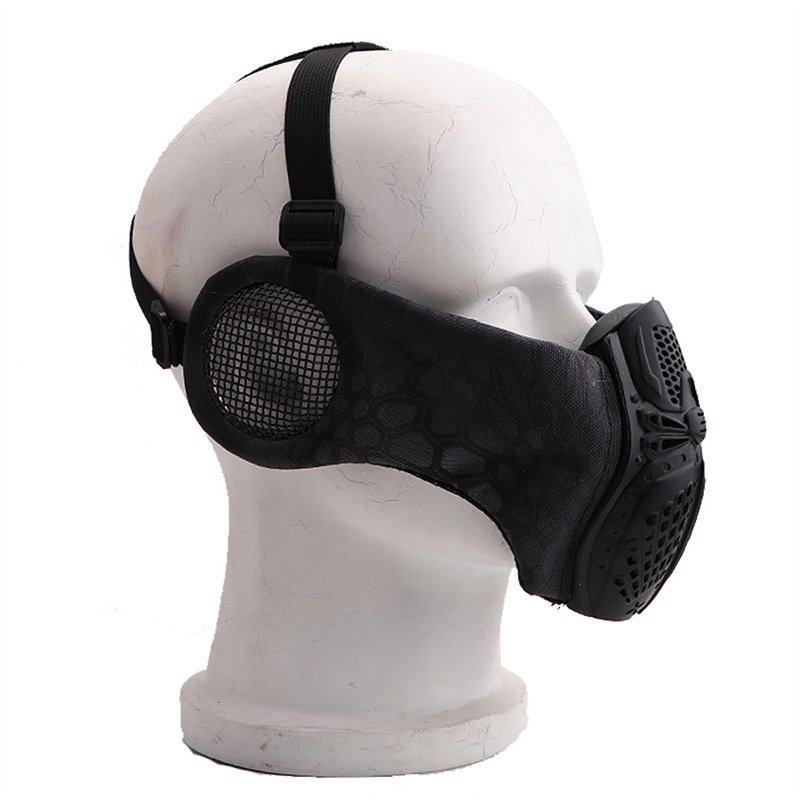 Outdoor sports Tactical Alien Semi-face protective mask Double with protective ear mask Military fans Field Special Bing-Taobao