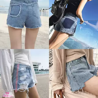 Pregnant women Summer wear broken jeans shorts summer hot pants thin pregnant women pants outside wear 2021 New pregnant women pants