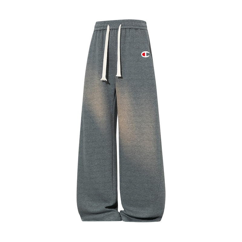 Champion Graffiti American Style Scimitar Casual Pants Men's Autumn New Loose Straight Versatile Gray Sports Sweatpants Trendy Champion Graffiti American Style Scimitar Casual Pants Men's Autumn New Loose Straight Versatile Gray Sports Sweatpants Trendy