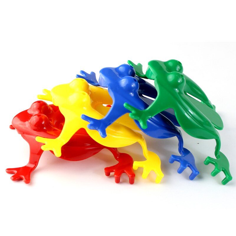 Classic early education small jumping frog plastic non-toxic odor-free environmental protection finger pressing bouncing frog children's educational toy