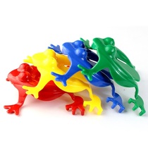 Classic early education small jumping frog plastic non-toxic and odorless environmental protection finger press bouncing frog childrens educational toys