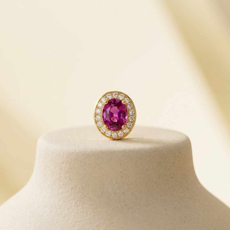 18K Gold Ruby Sapphire Clasp Pink Sapphire Multifunctional Accessory DIY Clasp 18K Gold Ruby Sapphire Clasp Pink Sapphire Multifunctional Accessory DIY Clasp