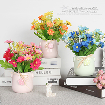 Nordic simulation plant floral small potted ins indoor home furnishings living room desk decoration fake flower creative
