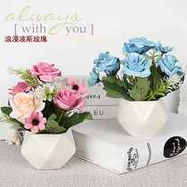 Nordic simulation plant floral small potted ins indoor home furnishings living room desk decoration fake flower creative