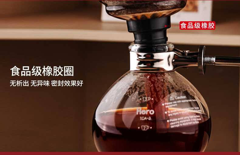 Bình pha cà phê anh hùng siphon đặt nồi thủy tinh chịu nhiệt siphon inox thủ công máy pha cà phê phin pha cà phê inox