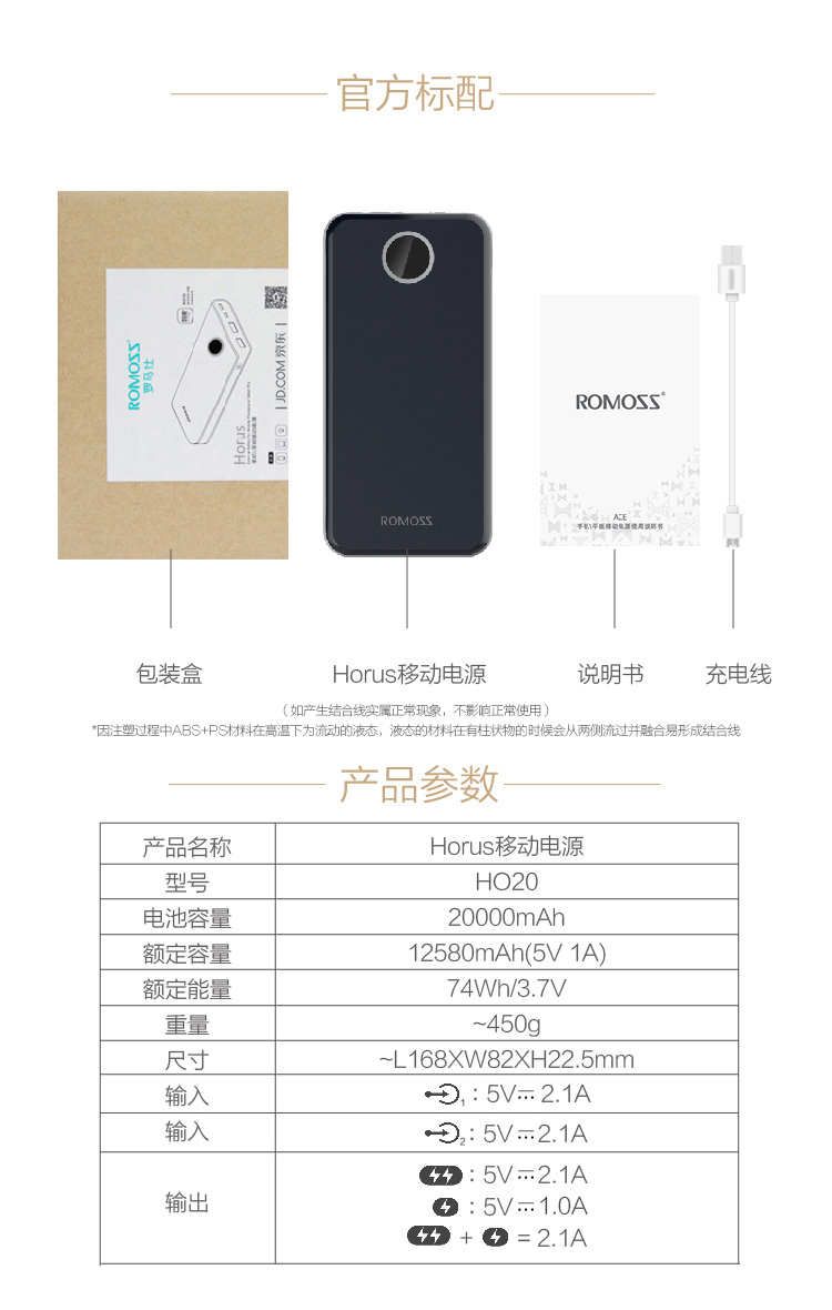 Luo Mashi mới kho báu phí điện thoại di động đáng tin cậy 20.000 mA Apple Power LED Huawei OPPO kê - Ngân hàng điện thoại di động pin sạc
