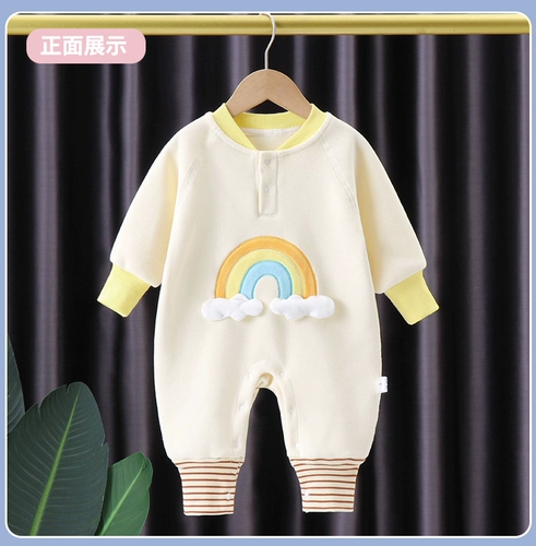 Детский демисезонный осенний комбинезон, детское удерживающее тепло осеннее боди для новорожденных для выхода на улицу