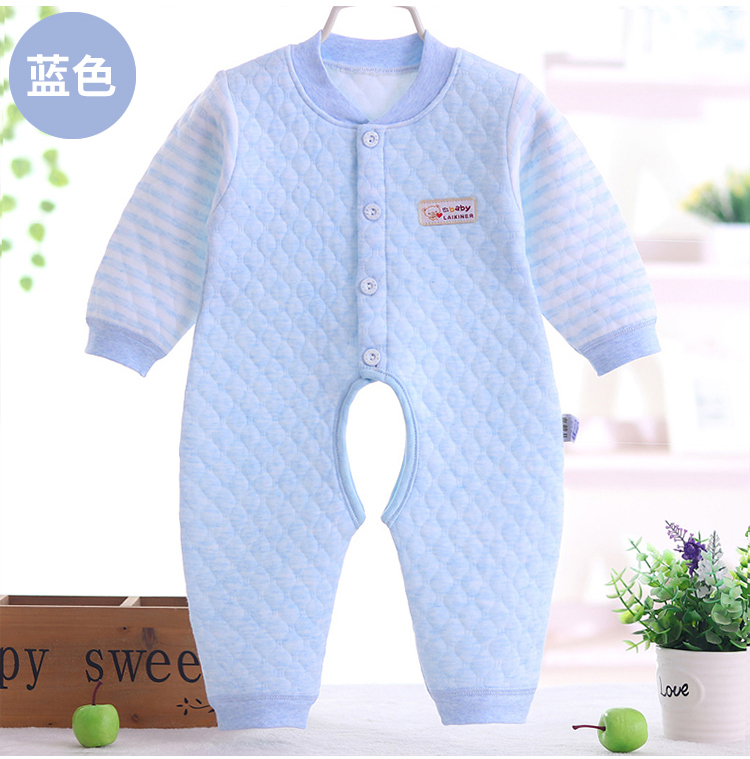Quần áo trẻ em Xiêm sơ sinh romper mùa xuân và mùa thu cotton bông 0 quần áo trẻ em mùa thu và mùa đông 3 ấm 6 tháng 12 quan ao tre em