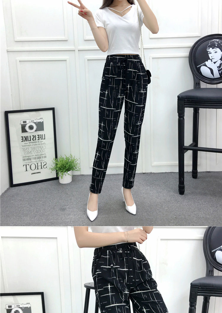 Mùa xuân và mùa thu mới chín quần thường rộng kích thước lớn chất béo chị nhà quần căng hậu cung quần eo cao chân quần đũi nữ