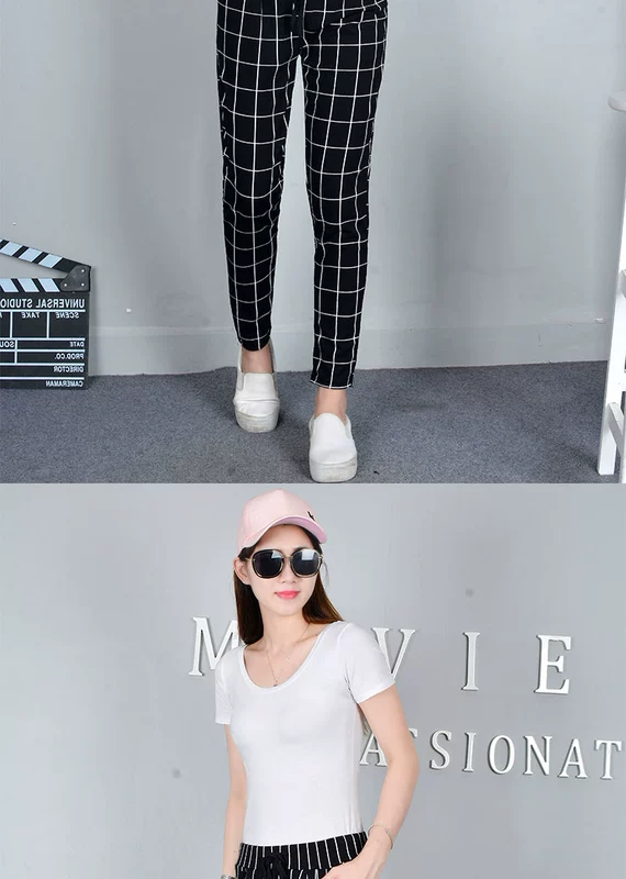 Mùa xuân và mùa thu mới chín quần thường rộng kích thước lớn chất béo chị nhà quần căng hậu cung quần eo cao chân quần alibaba nữ