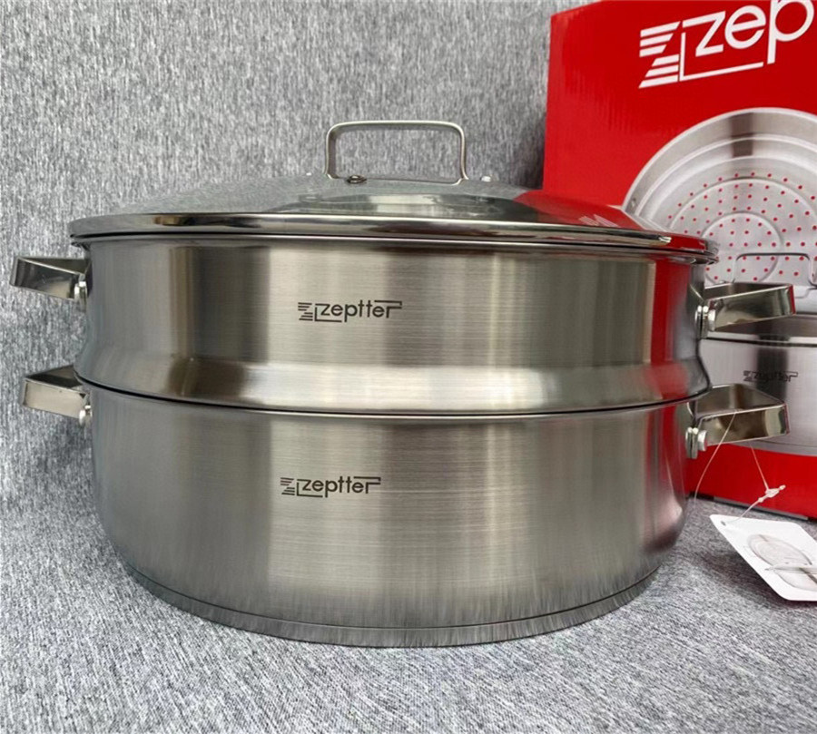 ドイツに輸出 Zepter 単層蒸し器 304 ステンレス鋼肥厚ユニバーサル蒸し器蒸し器錆びた蒸し器魚鍋蒸し器