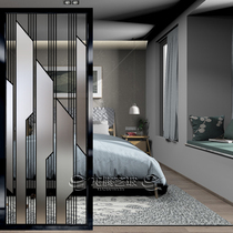 Modern simple and extravagant living room glass screen bedroom partition wall home decoration double-sided transparent frosted entrance porch
