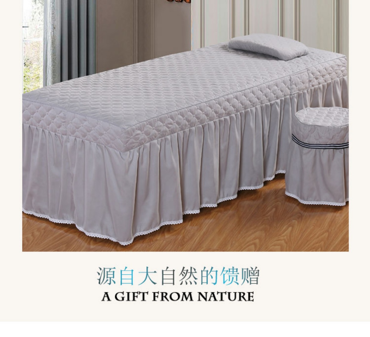 vẻ đẹp cao cấp mềm chăm sóc mát xa bedspread Plain đơn giản SPA chung hình thang đầu một gia đình bốn có thể được tùy chỉnh - Trang bị tấm mẫu ga trải giường spa