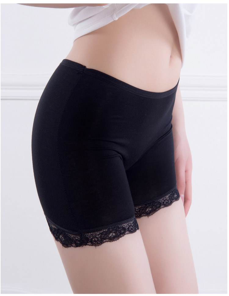 Quần an toàn chống chói ren ba quần không có quần legging chống sói quần bảo hiểm quần boxer quần short nữ mùa hè mỏng quần lọt khe nam cotton