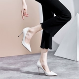 H.H Shoys Рекомендация темперамента ~ Сексуальные туфли с высокими туфлями женские тонкие каблуки обнаженная мягкая кожаная пружина и осенние каблуки.