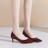 H.H Shoys Рекомендация темперамента ~ Сексуальные туфли с высокими туфлями женские тонкие каблуки обнаженная мягкая кожаная пружина и осенние каблуки.