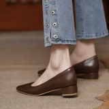 H.H обувь の Ретро заостренные заостренные рты мелкие рот густые каблуки и карьера просты