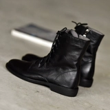 Martens, демисезонные черные короткие сапоги в английском стиле, в британском стиле