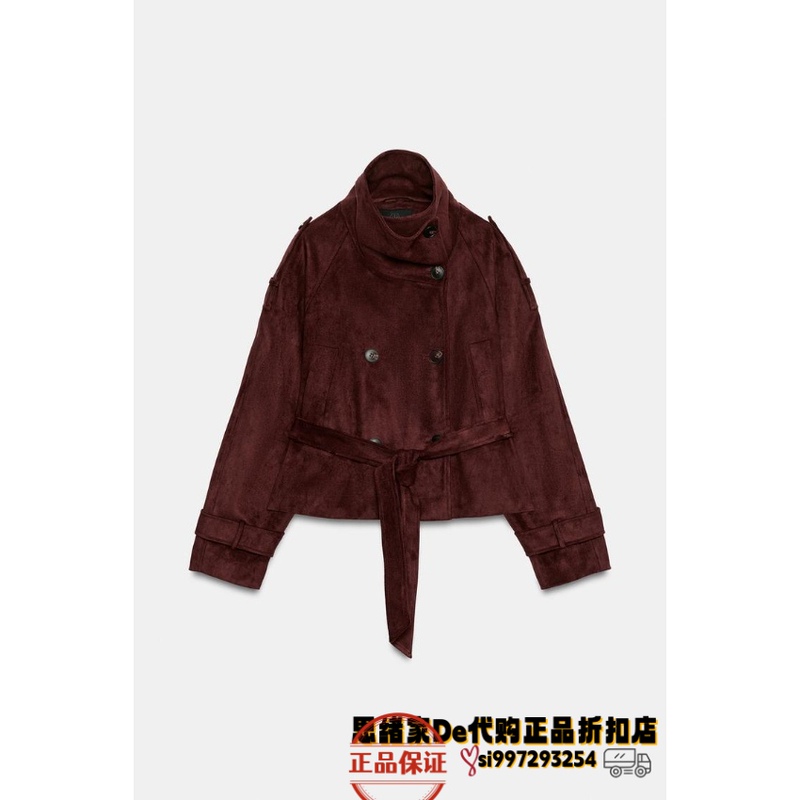 August Thoughts: Spanish Purchasing Agent Zara Faux Suede Belt-Decorated Jacket 3046/254 3046254