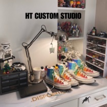 HT sneakers custom AJAF1 Air Force pure white painted graffiti changing color to figure custom couple gift hand-painted shoes DIY