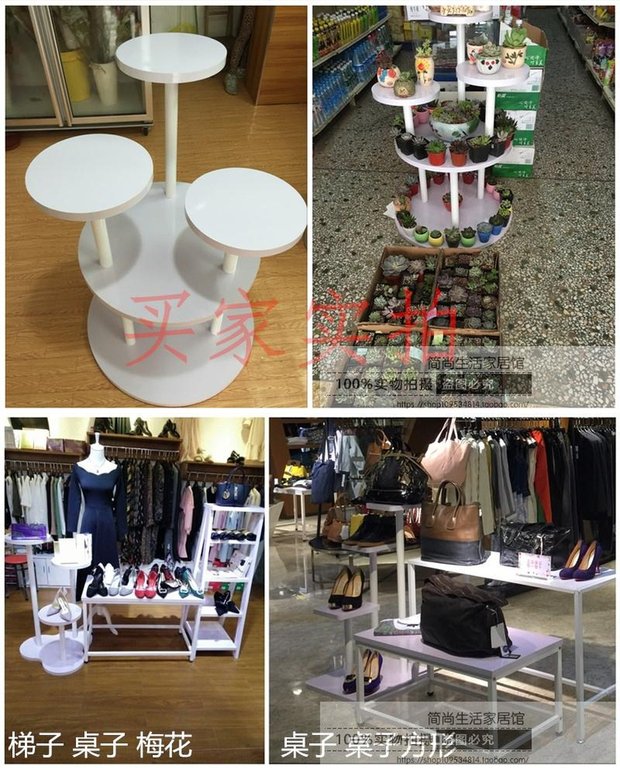 Vòng gỗ trong tủ trưng bày tủ kệ giày và mũ túi trưng bày mỹ phẩm điện thoại di động trang sức trưng bày kệ đứng