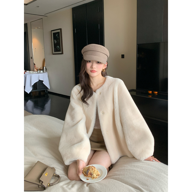Sofitel Fur "Leo" Imported Merino Fur One-Piece Coat Loose Lamb Fur Coat
