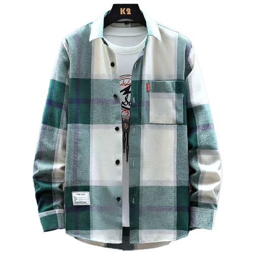 Осенняя рубашка для отдыха, трендовая куртка, свободный крой, подходит для подростков