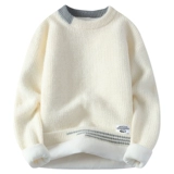 Демисезонный свитер, комплект, мужской утепленный удерживающий тепло лонгслив, круглый воротник