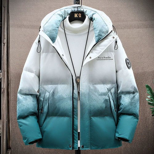 Пуховик, легкая и тонкая куртка, градиент, 2024 года, увеличенная толщина