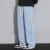 Летние джинсы, штаны для отдыха, в американском стиле, свободный прямой крой, подходит для подростков