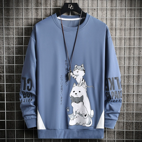 Осенний демисезонный лонгслив, круглый воротник, подходит для подростков