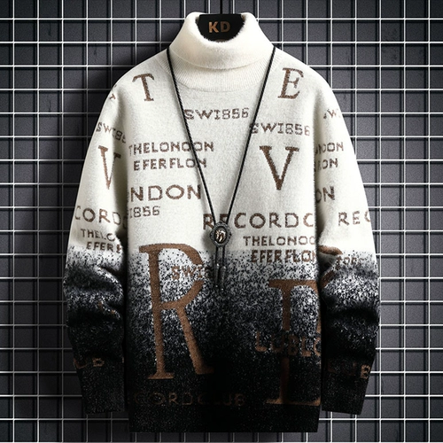 Цветной демисезонный свитер, приятная телу трикотажная рубашка, градиент, увеличенная толщина