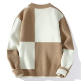 Комплект, демисезонный утепленный свитер, трикотажная рубашка с круглым воротником, кардиган