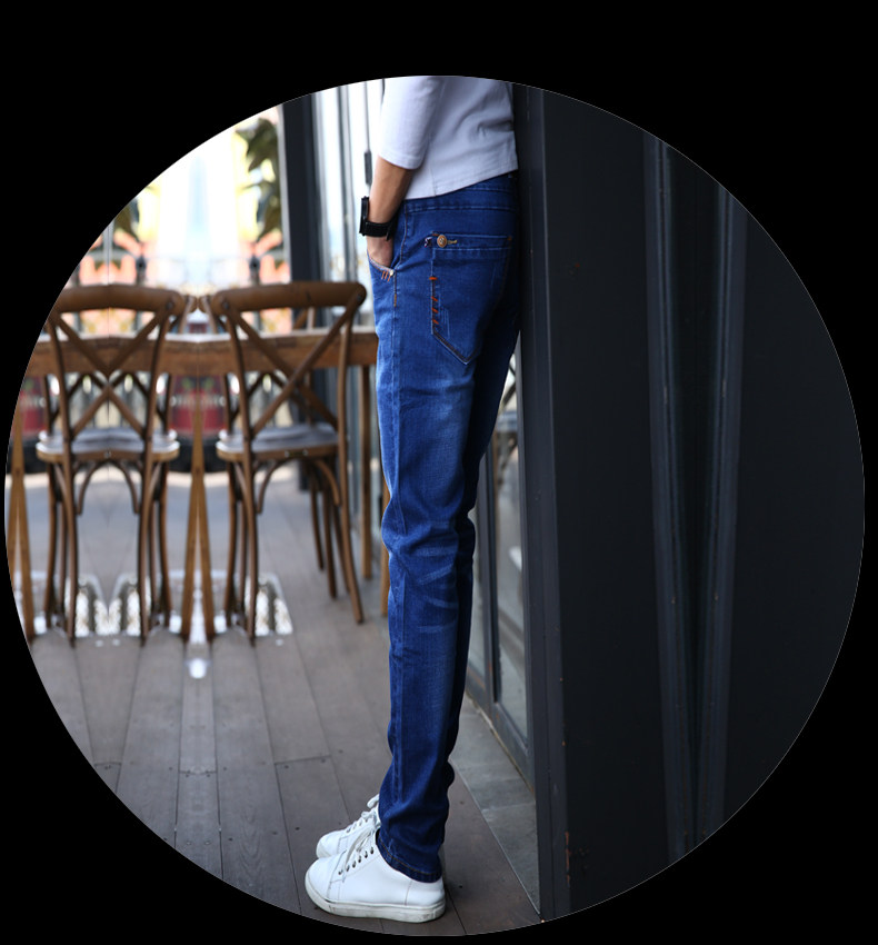 Jeans pour adolescent pieds Slim en coton - Ref 1462526 Image 12