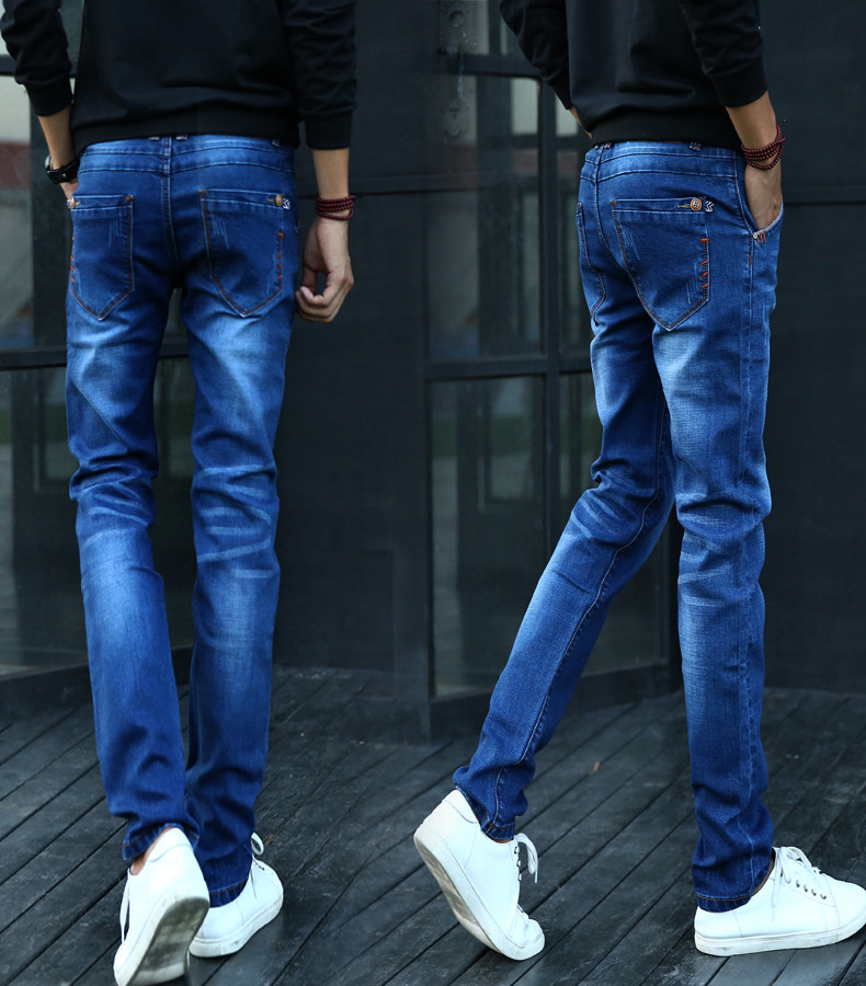 Jeans pour adolescent pieds Slim en coton - Ref 1462526 Image 14