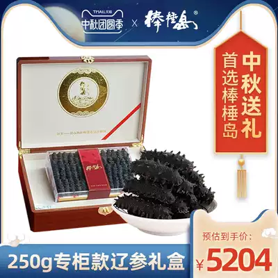 Bangzhu Island counter with sea cucumber light dry 250g sea seepage deep sea non-instant gift gift box Dalian Liaoshen