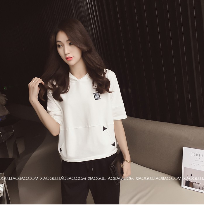 Mùa hè mới của Hàn Quốc thời trang nước hoa nhỏ phù hợp với quần lửng nữ rộng cỡ quần harem thể thao hai bộ thủy triều đồ bộ quần ống rộng mặc nhà
