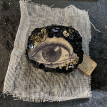  Bloody star fish original design Human organs hand-sewn brooch Clothing bag dark niche accessories