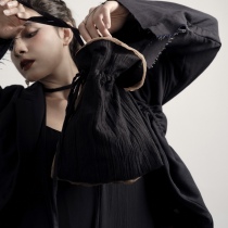  Star fish original design sense drawstring bucket bag plant dyed silk shoulder small satchel female beam mouth dark hand bag