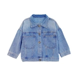Джинсовая осенняя детская куртка для мальчиков, в корейском стиле, коллекция 2021, оверсайз