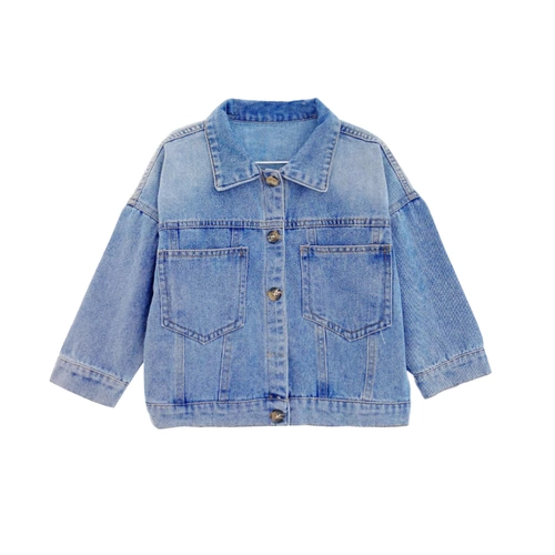 Джинсовая осенняя детская куртка для мальчиков, в корейском стиле, коллекция 2021, оверсайз