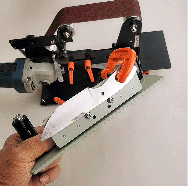 Open v clip sharpening shelf Open edge clip belt frame angle fixer Open edge positioning Small sand machine