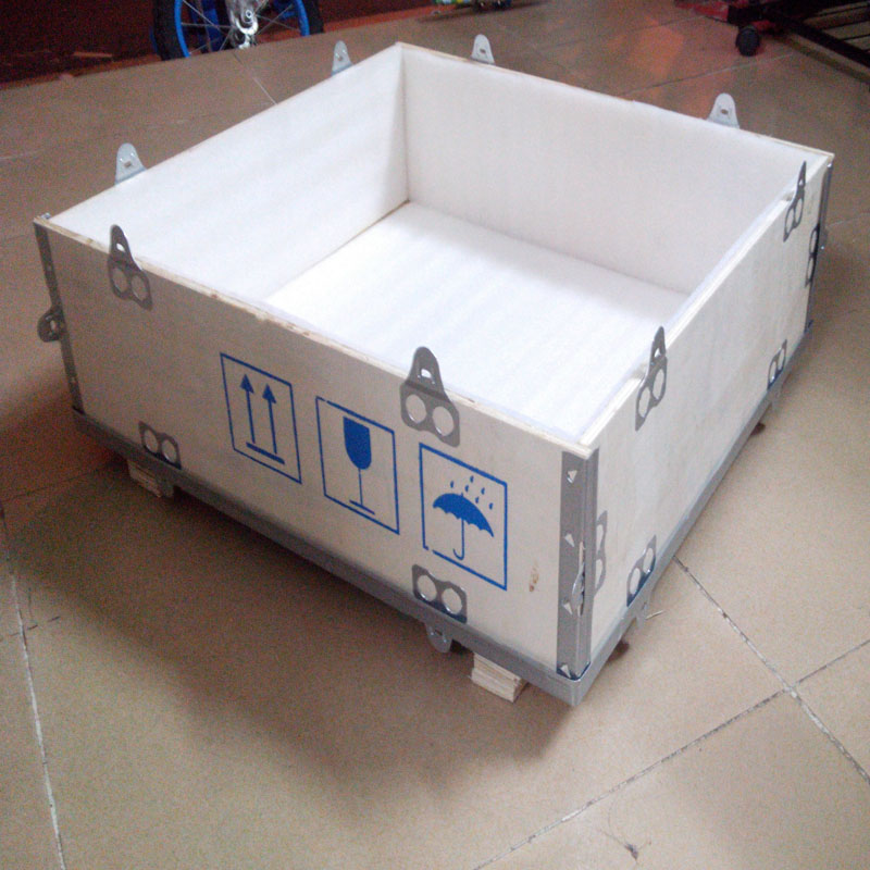 Hộp gỗ tùy chỉnh phân phối quốc gia xuất khẩu hậu cần đóng gói và giao hàng kiểm tra miễn phí ván ép hộp lắp ráp vành đai thép - Cái hộp hộp quà gỗ