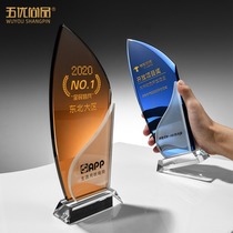 Graduation season souvenir sail crystal trophy custom-made creative high-end atmosphere team sales Champion Award