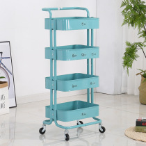 Storage trolley four-story trolley bathroom suitable for baby storage rack mobile wheeled household trolley beauty trolley