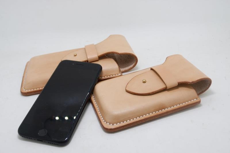 Afei handmade custom mobile phone protective cover head layer cowhide vegetable tanned leather personalized gift